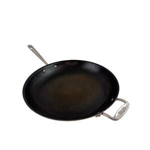 All Clad D3 Black Silver Large Skillet Stainless Steel Nonstick 14" Frying Pan